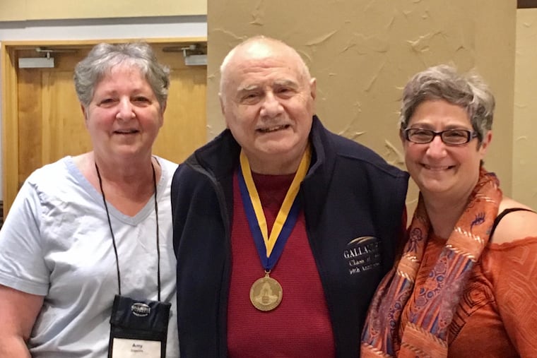 Mr. Coppola, with his mother Amy (left) and daughter Marie, at his 50th reunion at Gallaudet University.
