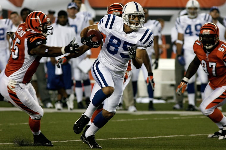 Aaron Moorehead (85) as an Indianapolis Colts receiver in 2007.