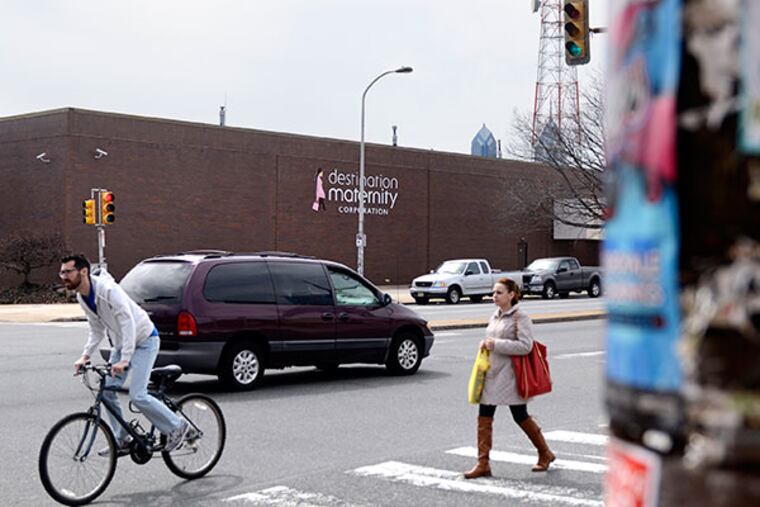 Destination Maternity Corp at the corner of 5th & Spring Garden Streets in Philadelphia on April 1, 2014. ( TOM GRALISH / Staff Photographer )