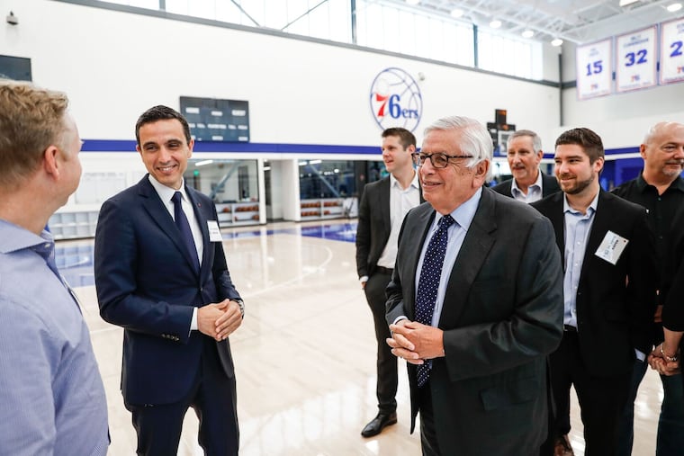 The Sixers aren't renewing the contract of Dr. Daniel Medina (second from left).
