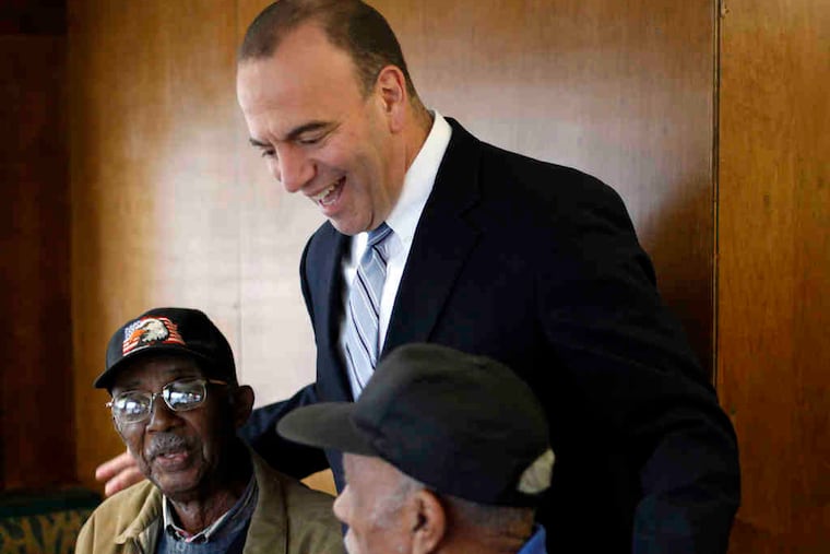 Dan Onorato chats with customers at the Oak Lane Diner. Polls have the Democrat trailing Corbett in the quest to become Pennsylvania's next governor.