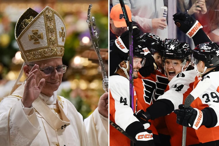 Did Pope Leo XIV bless the Flyers by receiving one of their jerseys last year?