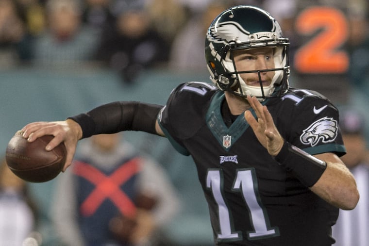 Eagles quarterback Carson Wentz says he feels 'confident' in his ability and is improving with each game.