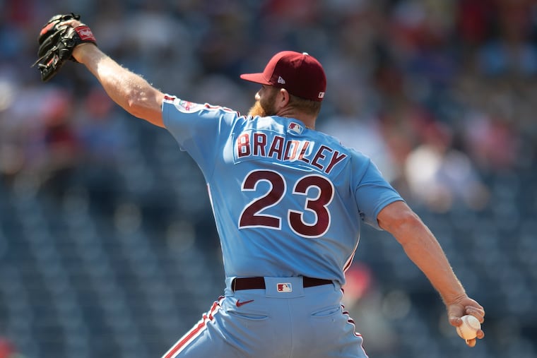 Archie Bradley has become a go-to arm for the Phillies in the late innings.