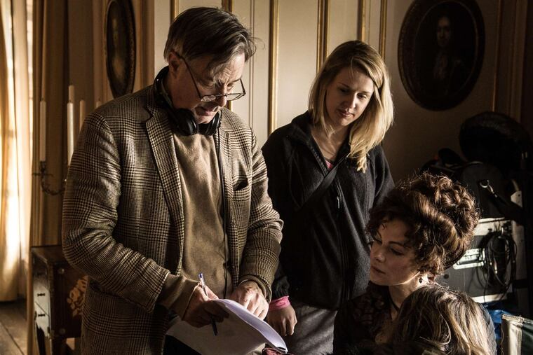 Writer-director Whit Stillman with star Kate Beckinsale on the set of "Love & Friendship."