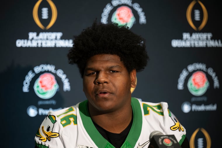 Oregon offensive lineman Josh Conerly is expected to be a first-round selection in April's draft.