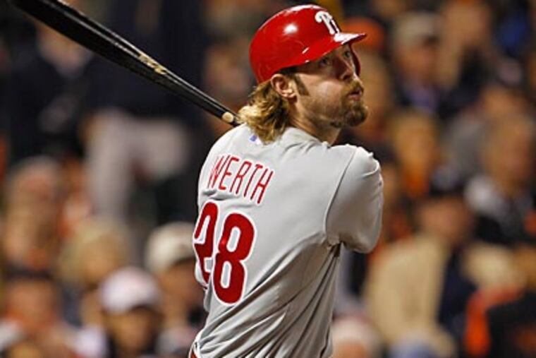 Jayson Werth likely played his last game in a Phillies uniform and will test free agency in the offseason. ( Yong Kim / Staff Photographer )