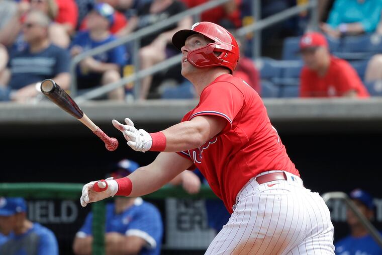 Phillies representative Rhys Hoskins will trade his bat for a video game controller to compete in Major League Baseball’s MLB The Show Players League.