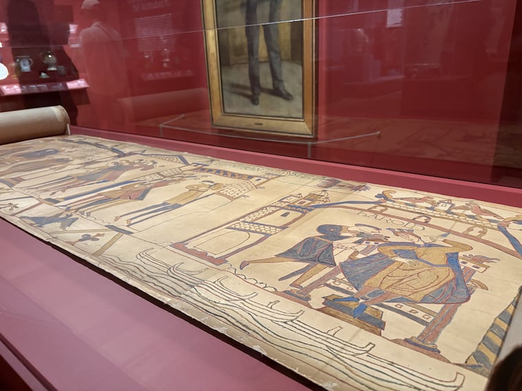 At the Philadelphia Museum of Art, a copy of the Bayeux Tapestry from the museum's collection that dates from about 1873.