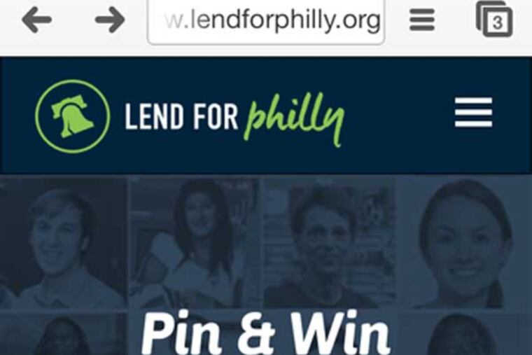 screen grab from app for LendforPhilly.org. for use with LEND05