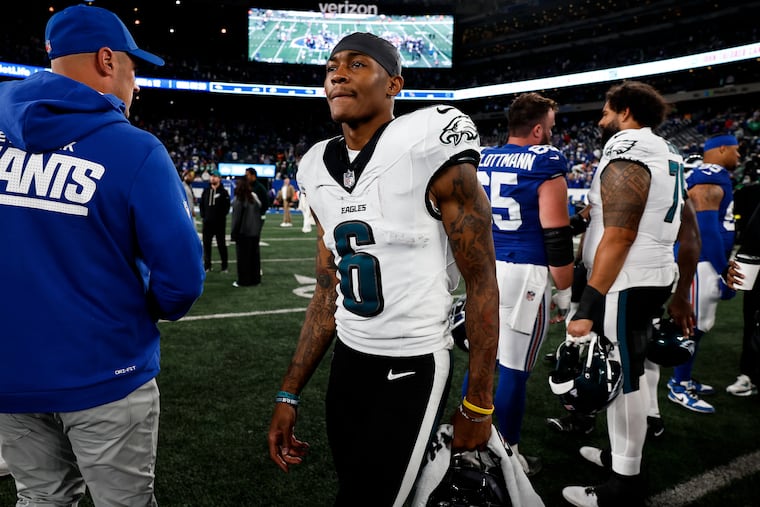 Devonta Smith and the Eagles left MetLife Stadium disappointed two weeks ago.