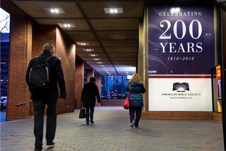 At least one employee of the American Bible Society said he felt like he had been fired for being gay last year, when the nonprofit issued a new code of conduct describing marriage as between a man and a woman. In Philadelphia, it's illegal for employers to discriminate on the basis of sexual orientation, but religious organizations are exempted.