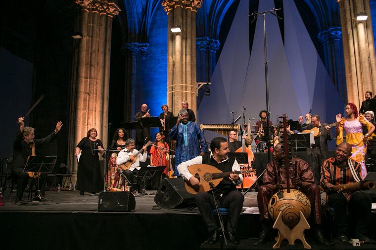 Jordi Saval: The Routes of Slavery, coming to the Annenberg Center Nov. 1. Saval is at far left in photo.