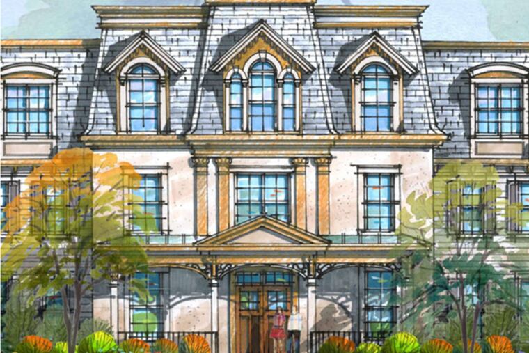 A rendering shows J.G. Petrucci Co.'s vision for the Station at Chalfont. The builder, which often picks transit-oriented sites, plans to break ground in the summer. Rendering Credit: Minno & Wasko architects.