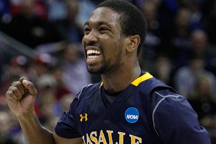 La Salle's Sam Mills is the team leader on defense for the Explorers. (Ron Cortes/Staff Photographer)