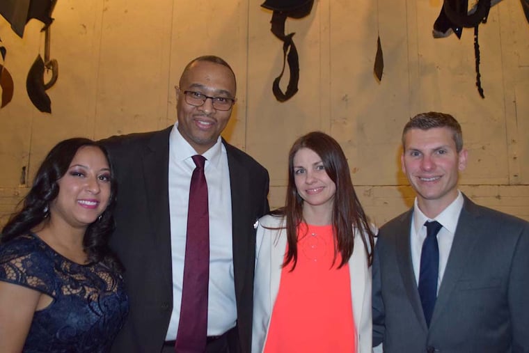(From left) Jamila Harris-Morrison, director, Arnold Johnson, Monica Clarke Platt and Ed Sholinsky.
MAGGIE HENRY CORCORAN / For the Inquirer