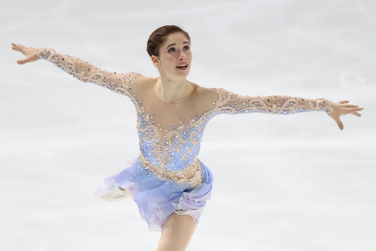 Isabeau Levito performs her free skate in the Grand Prix of France in October in Angers.