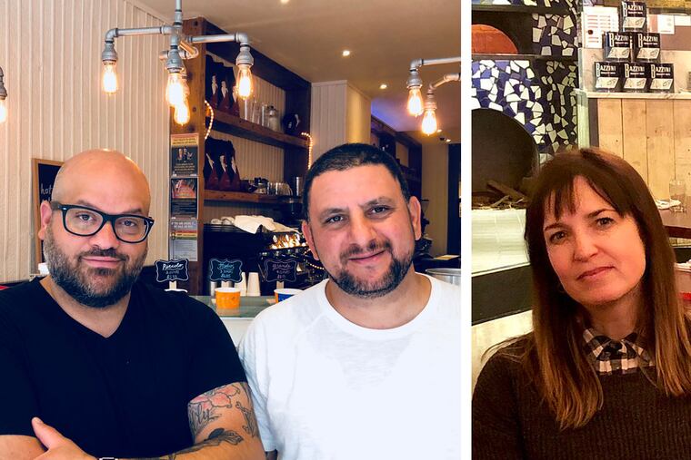 At Capogiro, Tom Pittakas (left) joins as director of operations and David Katz joins as culinary director. Stephanie Reitano founded the company in 2002.