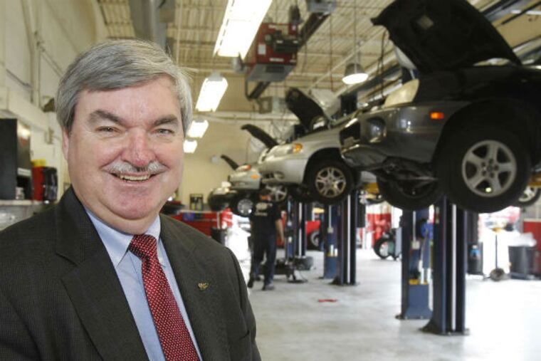 Bernhard M. Koch, CEO and president of AAA Mid-Atlantic, wonders about automakers collecting drivers' data, and how this will affect independent repair operations, like AAA's Clifton Heights shop. (Akira Suwa / Staff Photographer)
