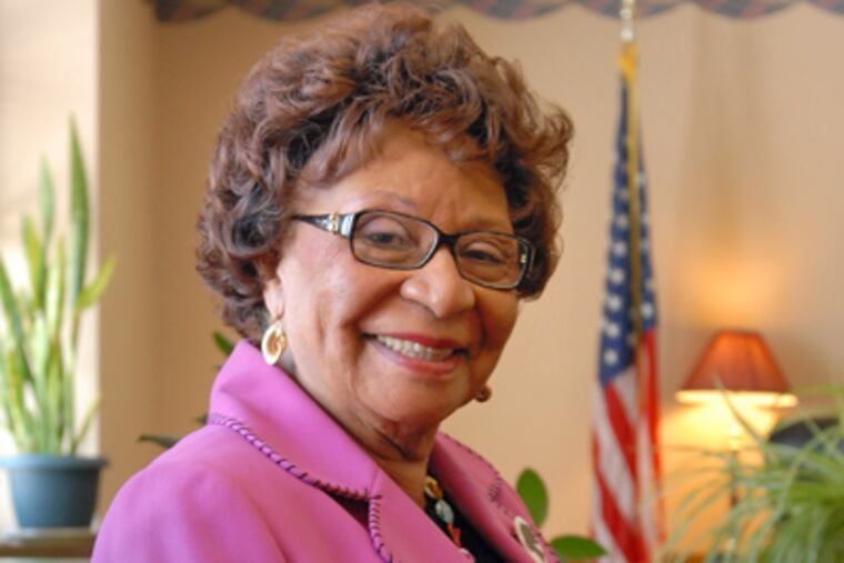 Camden County Freeholder Riletta T. Cream, in her Camden office, retired Monday in her fifth term. (Tom Gralish / Staff Photographer)
