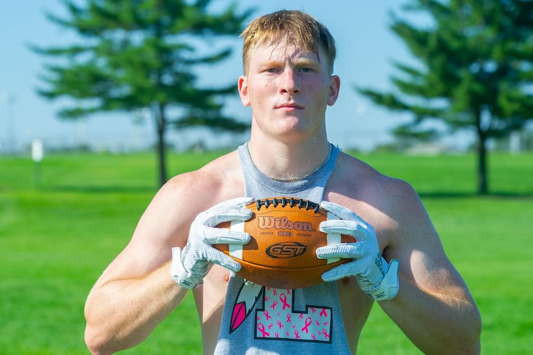 Lenape High School senior defensive back Tyler Davis, who recently committed to the University of Delaware, was just 2 pounds, 12 ounces and 14 1/2-inches at birth. He's now 6-3, 190 pounds and has 26 football scholarship offers.