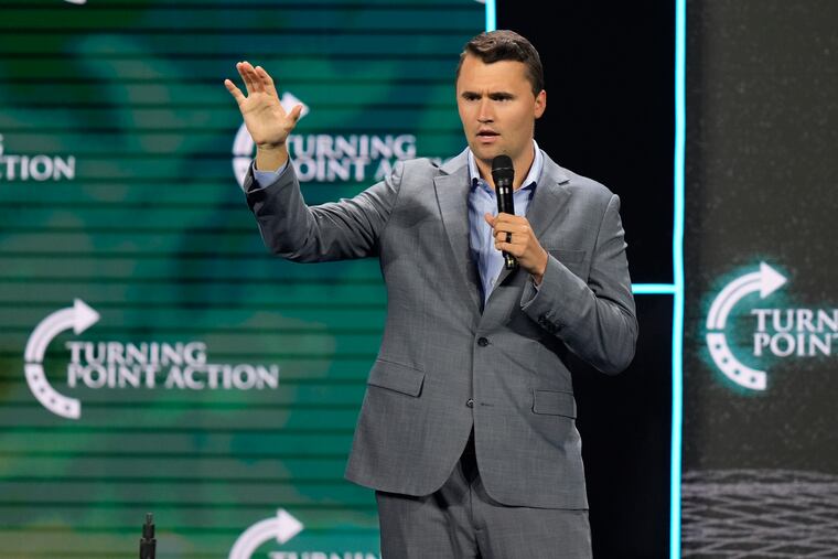 Turning Point USA Founder Charlie Kirk speaks in July 2024.