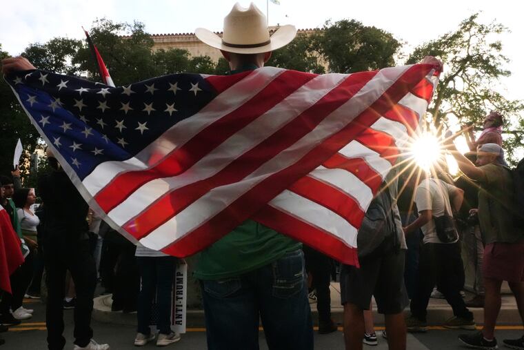 Anti-ICE protesters march in downtown San Antonio on Wednesday, June 11, 2025.