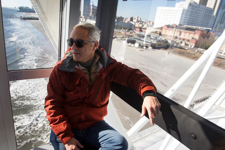 Anthony Catanoso, owner of Atlantic City's Steel Pier, takes in the view from the Observation Wheel Tuesday, December 26, 2017.