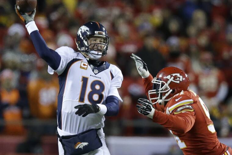 Peyton Manning, among other top quarterbacks in the NFL, is nearing the end of his career. (AP Photo/Ed Zurga)