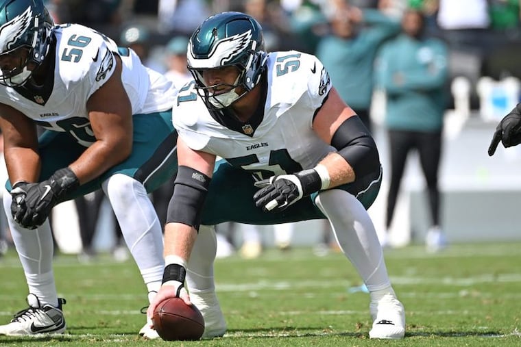 Cam Jurgens was a full participant in practice on Friday and appears to be on track toward active status on Sunday against the Cowboys.