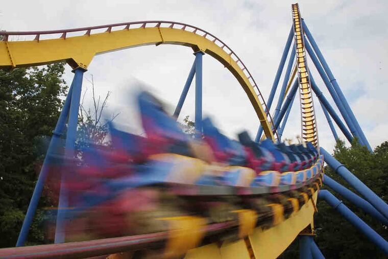 Roller coaster Nitro at Six Flags Great Adventure.