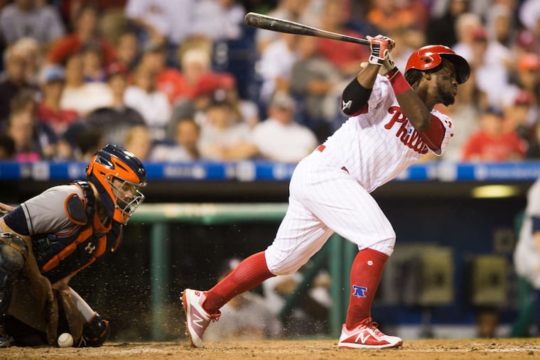 Odubel Herrera failed to run on this dropped third strike, which led to his being yanked by Pete Mackanin.
