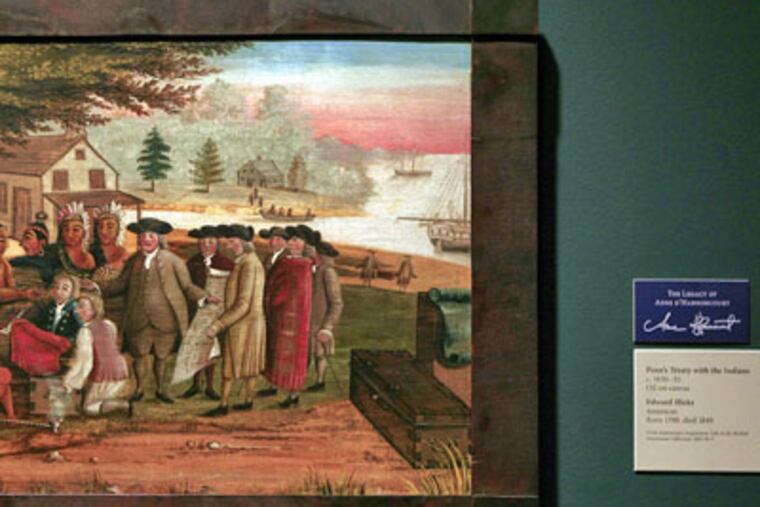 Special tags were placed next to works of art at the Philadelphia Art Museum on Friday, physical evidence of someone not seen - Anne d'Harnoncourt. (Akira Suwa / Staff Photographer)