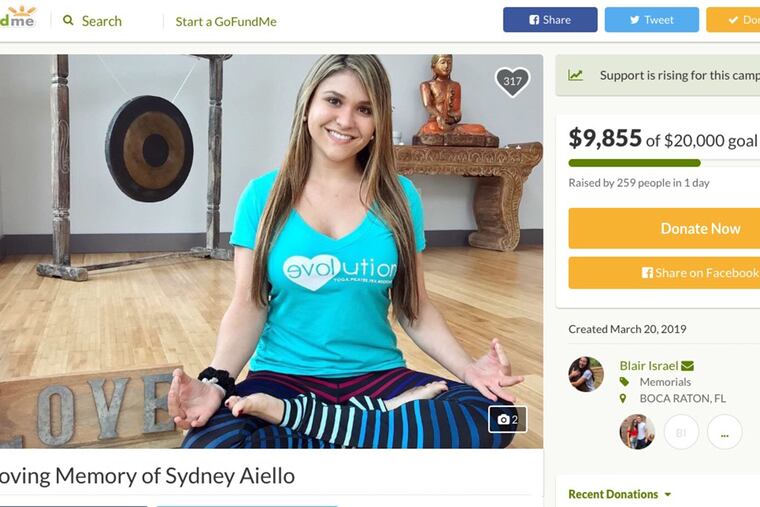 Sydney Aiello, 19 years old, killed herself Sunday. (Gofundme.com / TNS)
