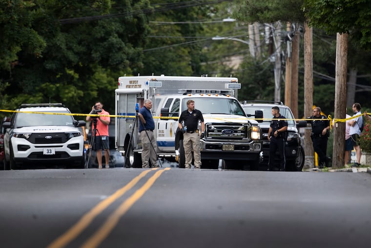 The scene of a shooting on Ardmore Ave. near Spring Ave. in Lower Merion Township on July 10, 2021.