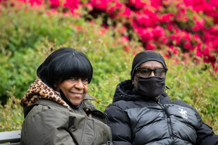 Faye and William Bagby posed for a portrait near their home in Philadelphia on Thursday. William went missing for three days and the experience confirmed for the family that William is in the early stages of dementia.