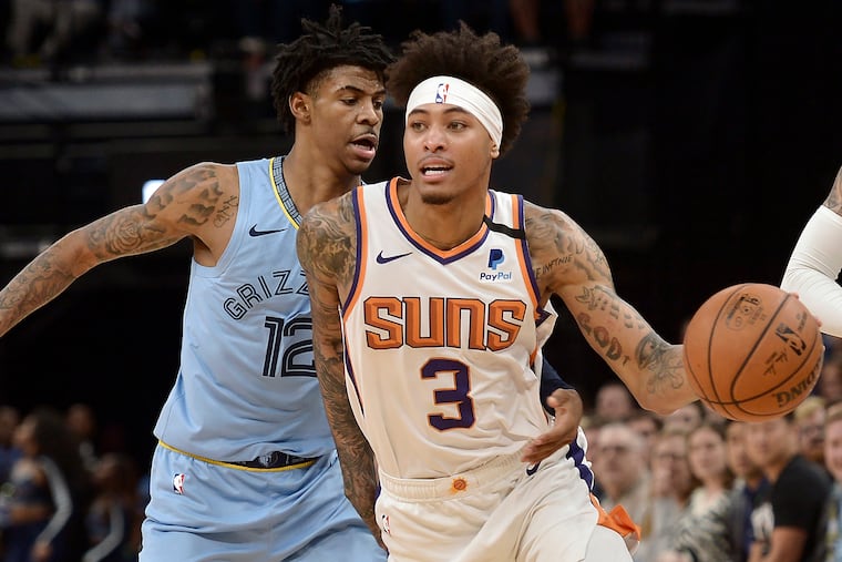 Phoenix Suns forward Kelly Oubre Jr. (3) signed with Torrel Harris, a longtime NBA agent and father of Sixers standout Tobias Harris.