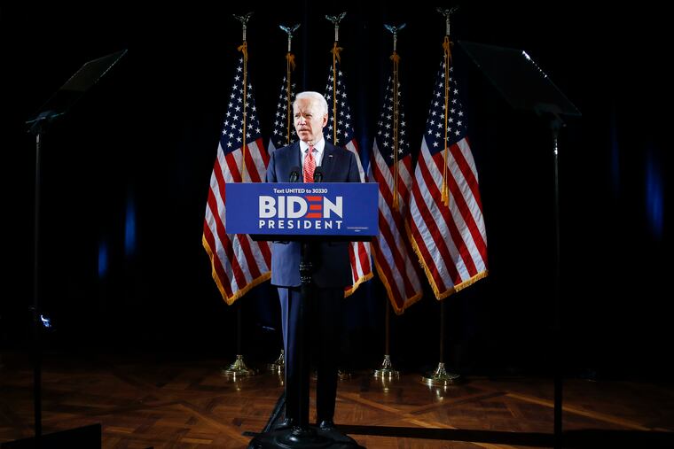 Democratic presidential candidate Joe Biden