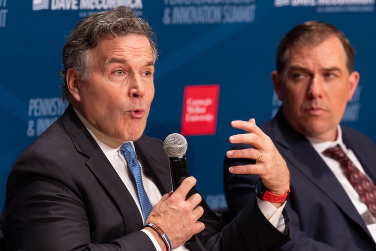 Sen. Dave McCormick speaks at the Pennsylvania Energy & Innovation Summit at Carnegie Mellon University in Pittsburgh, Pa., on Tuesday, July 15, 2025.