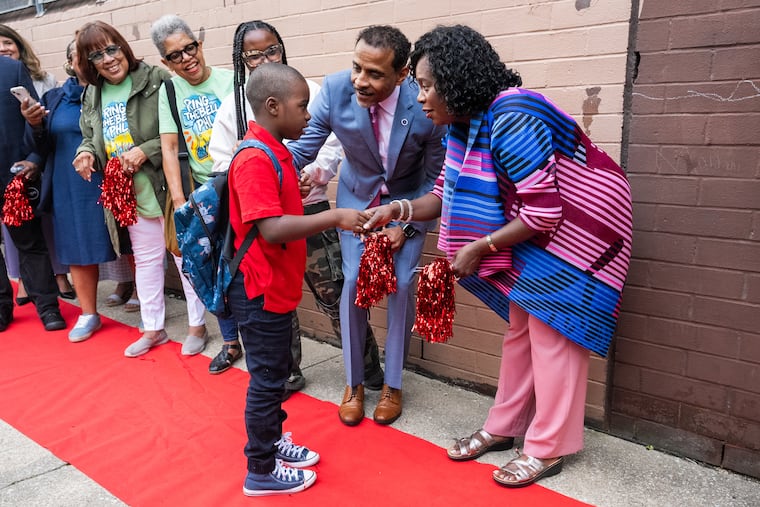 Dr. Tony B. Watlington Sr, center, and Mayor Cherelle L. Parker, right, shown in this 2025 file photo, both appeared at a high-stakes City Council budget hearing Tuesday.