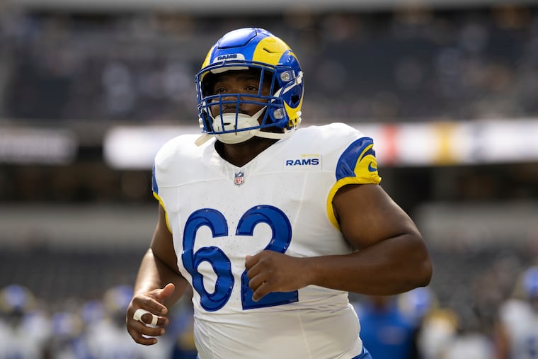 New Eagles offensive lineman Willie Lampkin spent training camp with the Los Angeles Rams.