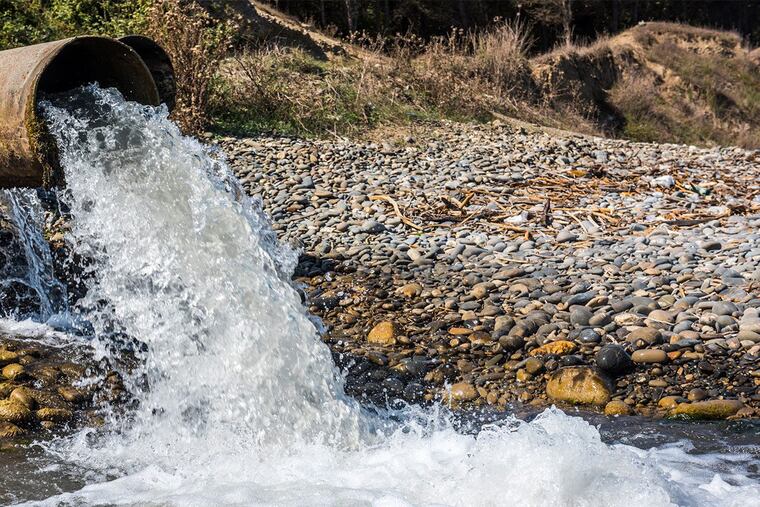 File photo, drainpipe into waterway. iStock