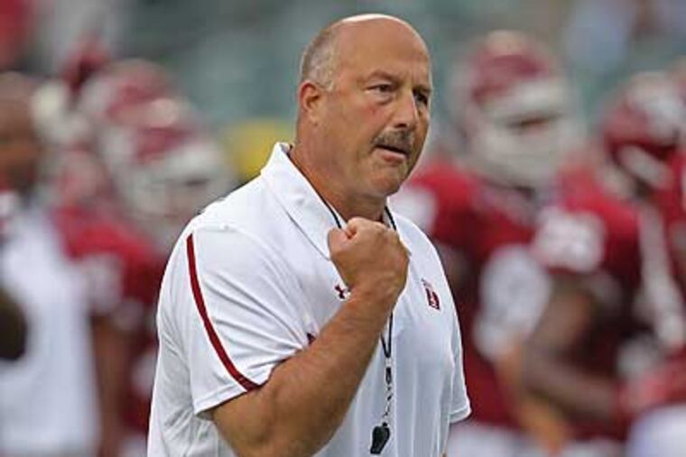 Steve Addazio and Temple take on Penn State on Saturday afternoon at Lincoln Financial Field. (Michael Bryant/Staff Photographer)