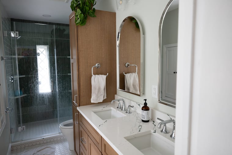 The family of four wanted several bathrooms in their new home. This one has 4 and a half. 