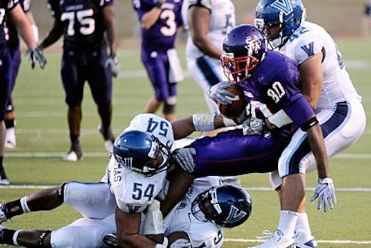 Villanova could move up to the FBS level of college football. (AP Photo/Andrew Rogers)