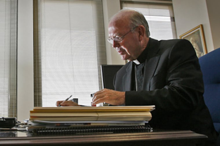 Bishop Joseph P. McFadden, who oversees Catholic education, said the Archdiocese was considering consolidating some high schools, but that no decision had been made. (Alejandro A. Alvarez / Staff Photographer)