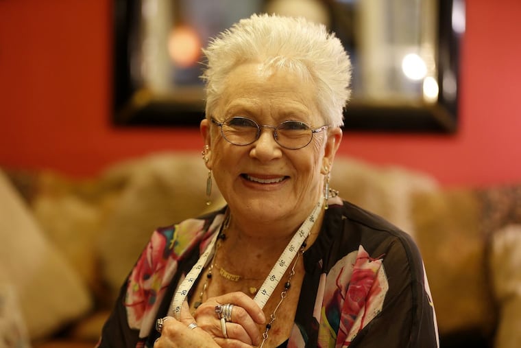 Nancy Gold at her home studio, King’s Collar Shirtmakers, in Ardmore.
