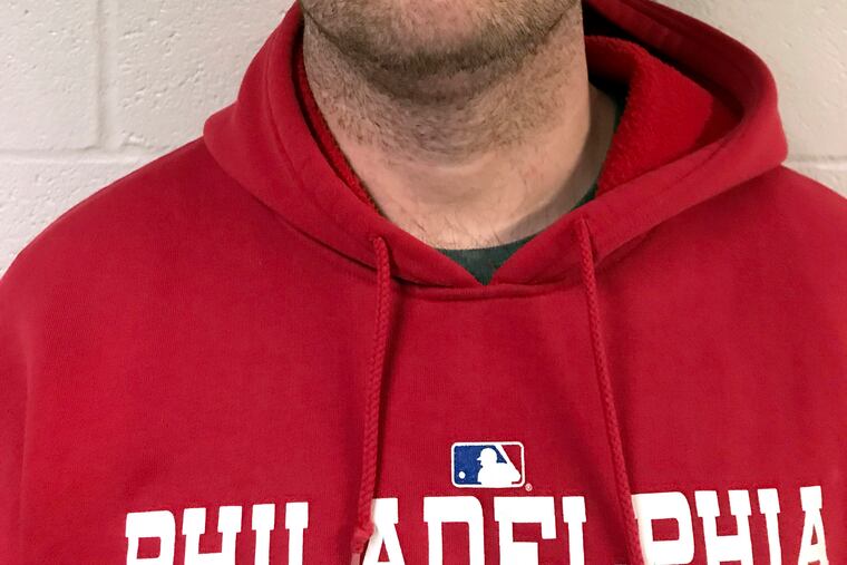 In this photo provided by the Berks County District Attorney's Office via the Reading Eagle is Kirk Mullen, of West Reading, Pa. Mullen, 34, was arrested Friday, March 1, 2019, and charged with robbery, theft, receiving stolen property, possession, and intent to distribute. Authorities say the Pennsylvania councilman wearing a ski mask stole more than $16,000 in prescription opioids from a drugstore. (Berks County District Attorney's Office via AP)