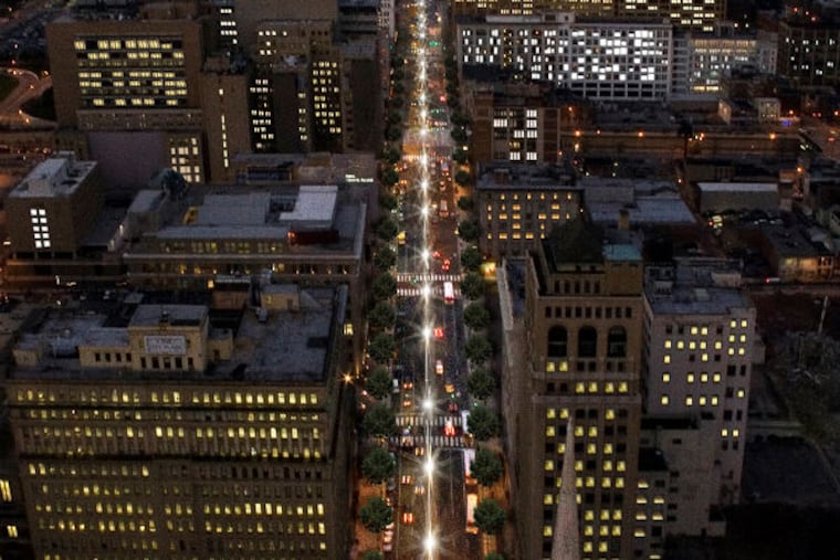 A rendering of the new light masts. (Image courtesy of the Philadelphia Streets Department)