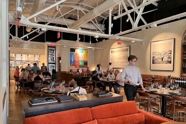 Fiore Rosso, with an open kitchen and meat-aging case at rear, is in Bryn Mawr Village at 915 W. Lancaster Ave., Bryn Mawr.